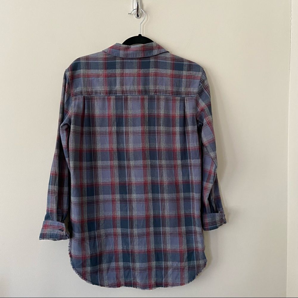 Nwt-treasure & Bond Raw Hem 100% Cotton Flannel - Picture 3 of 13